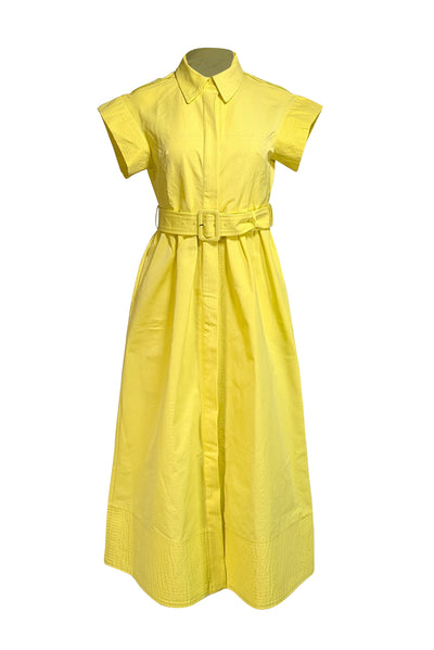 Tuckernuck - Citron Yellow "Chloe" Belted Dress Sz S - Current Boutique