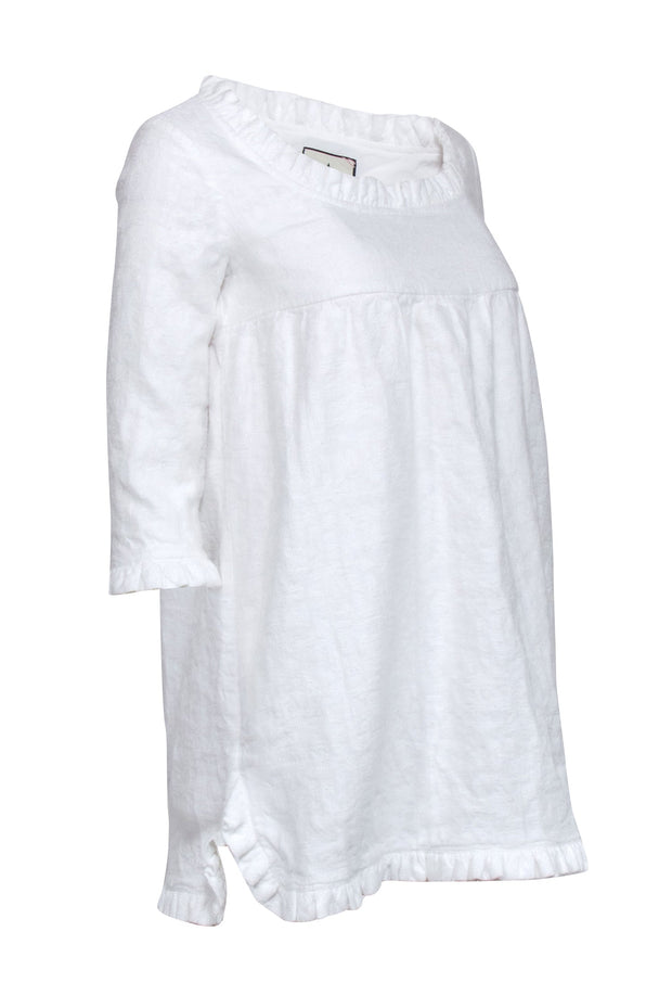 Current Boutique-Tuckernuck - White Ruffled Babydoll Mini Dress Sz XS