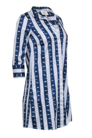 Current Boutique-Tuckernuck - Blue Striped Button Front Shift Dress Sz XXS