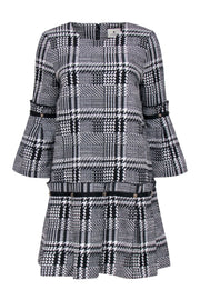 Current Boutique-Tuckernuck - Black & White Plaid Drop Waist Shift Dress Sz S