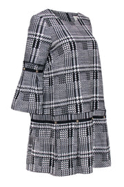 Current Boutique-Tuckernuck - Black & White Plaid Drop Waist Shift Dress Sz S