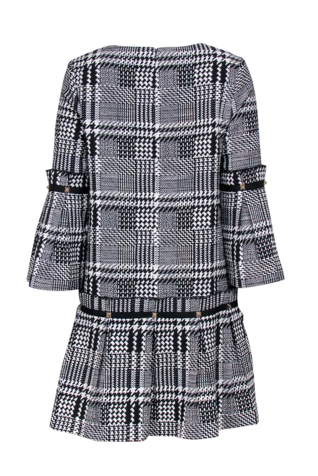 Current Boutique-Tuckernuck - Black & White Plaid Drop Waist Shift Dress Sz S