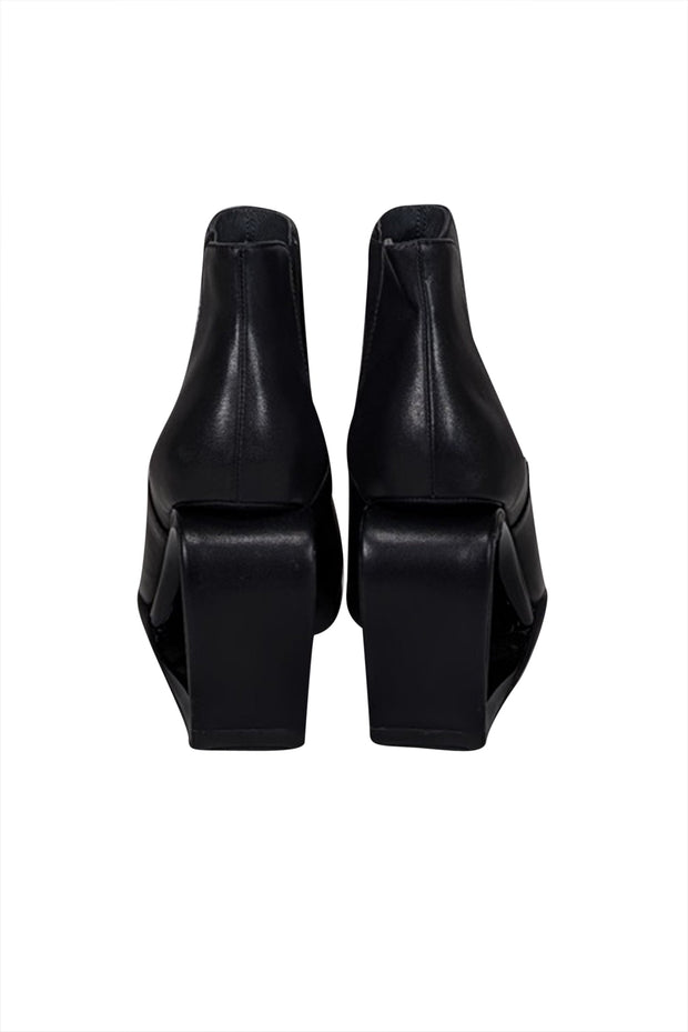 Current Boutique-United Nude - Black Leather "Mobius" Heel Short Boots Sz 7.5
