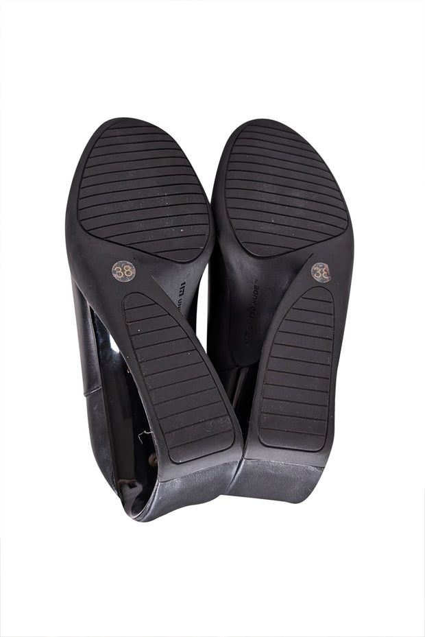 Current Boutique-United Nude - Black Leather "Mobius" Heel Short Boots Sz 7.5