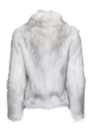 Current Boutique-Unreal Fur - White & Grey Blend Faux Fur Coat Sz XS
