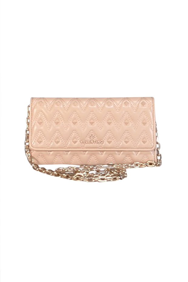 Current Boutique-Valentino by Mario Valentino - Pink Leather Studded Crossbody Bag