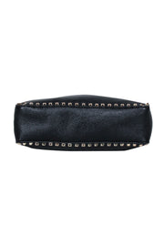 Current Boutique-Valentino - Black Pebbled Leather "Rockstud" Crossbody Bag