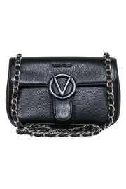 Current Boutique-Valentino by Mario Valentino - Black Pebbed leather Crossbody Bag