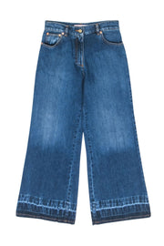 Current Boutique-Valentino - Blue Washed Flare Leg Denim Jeans Sz 6