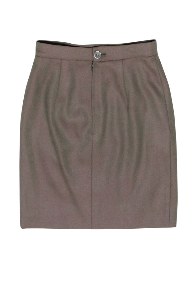 Current Boutique-Valentino - Iridescent Green Mini Pencil Skirt Sz 6