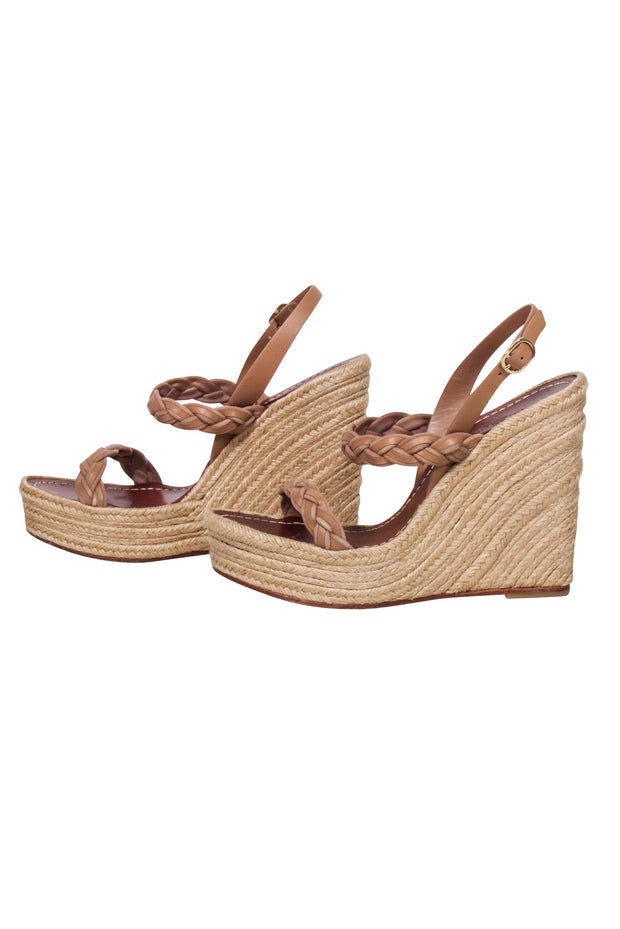 Current Boutique-Valentino - Tan Espadrille Wedges Sz 7.5