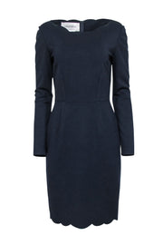 Current Boutique-Valentino - Navy Scalloped Edge Dress Sz 6