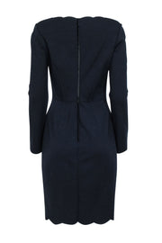Current Boutique-Valentino - Navy Scalloped Edge Dress Sz 6
