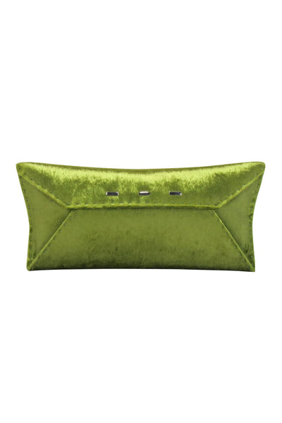 Current Boutique-VBH - Green Crushed Velvet Envelope Clutch