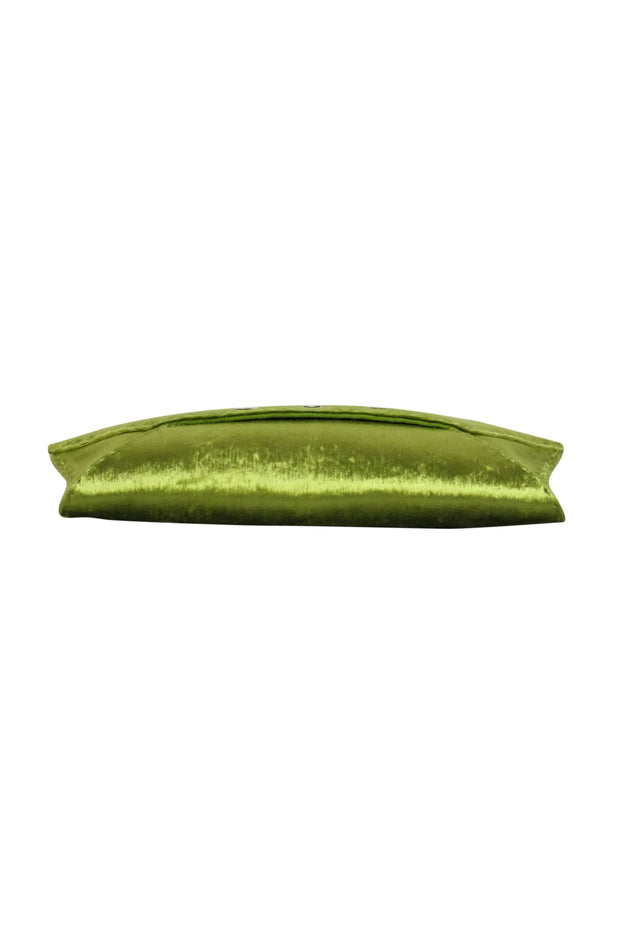 Current Boutique-VBH - Green Crushed Velvet Envelope Clutch