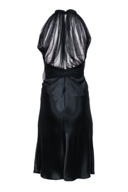 Current Boutique-Vera Wang - Black Satin Sleeveless Tulle Upper Sz 4