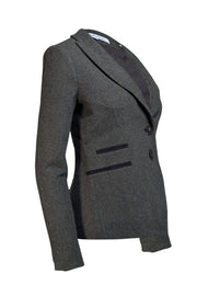 Veronica Beard - Green Herringbone Two-Button Blazer Sz 00 - Current Boutique