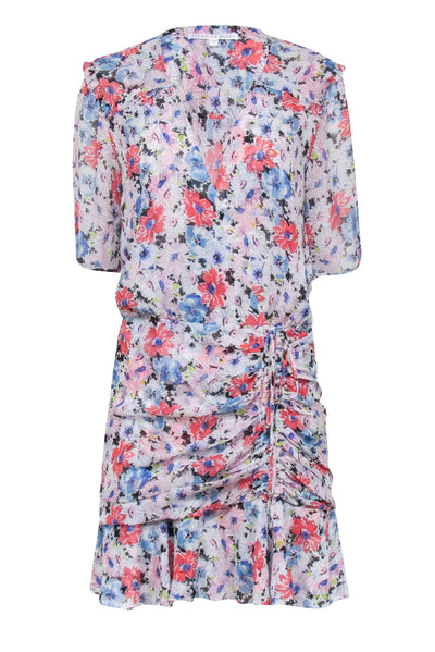 Current Boutique-Veronica Beard - Pink Floral Short Sleeve Mini Dress Sz 10