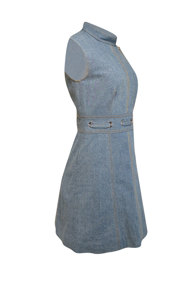 Current Boutique-Veronica Beard - Medium Wash Blue Denim Makeba Dress Sz 4