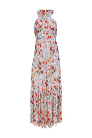 Current Boutique-Veronica Beard - Ivory w/ Multicolor Floral Print Silk Maxi Dress Sz 4