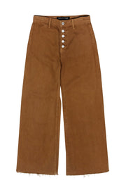 Current Boutique-Veronica Beard Jeans - Tan Cropped Wide-Leg Jeans Sz 2