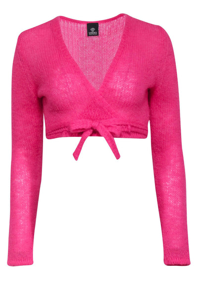 Current Boutique-Versace Jeans Couture - Hot Pink Wrap Crop Top Sz M