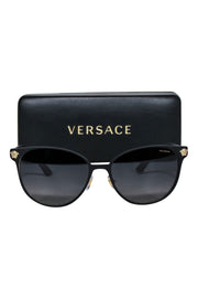 Current Boutique-Versace - Black Matte Rounded Sunglasses