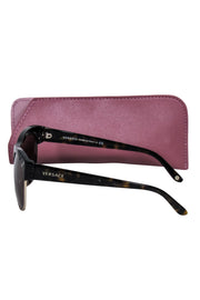Current Boutique-Versace - Brown Tortoise Upper Frame Sunglasses