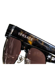 Current Boutique-Versace - Brown Tortoise Upper Frame Sunglasses