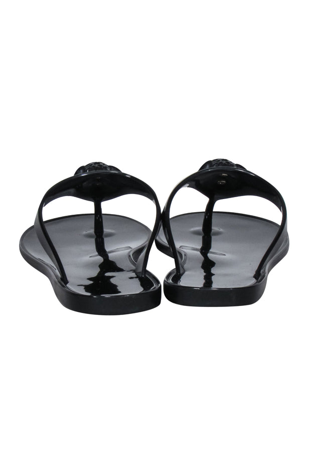 Current Boutique-Versace - Black "Gomma" Pool Slides Sz 8
