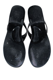 Current Boutique-Versace - Black "Gomma" Pool Slides Sz 8