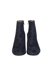 Current Boutique-Via Spiga - Navy Suede Short Ankle Boots Sz 9