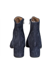 Current Boutique-Via Spiga - Navy Suede Short Ankle Boots Sz 9