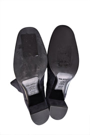 Current Boutique-Via Spiga - Navy Suede Short Ankle Boots Sz 9