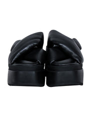 Current Boutique-Vic Matie - Black Platform Chunky Slide Sandals Sz 7