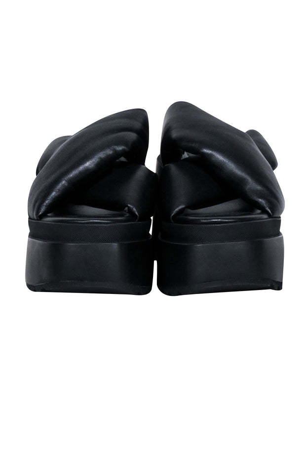 Current Boutique-Vic Matie - Black Platform Chunky Slide Sandals Sz 7