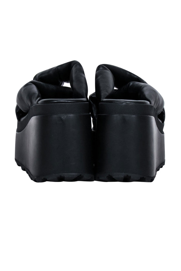 Current Boutique-Vic Matie - Black Platform Chunky Slide Sandals Sz 7