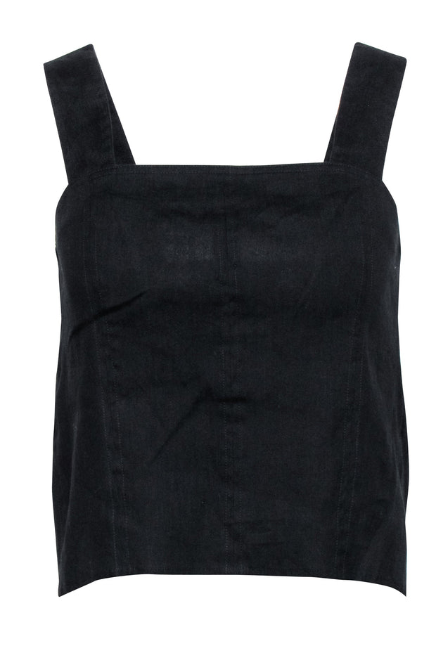 Current Boutique-Vince - Black Sleeveless Square Neck Top Sz 4