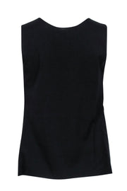 Current Boutique-Vince - Black Sleeveless Lamb Leather Tank Sz 6