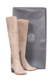 Current Boutique-Vince Camuto - Taupe Suede Tall Boot Sz 4.5
