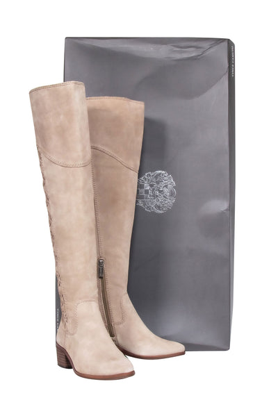 Current Boutique-Vince Camuto - Taupe Suede Tall Boot Sz 4.5