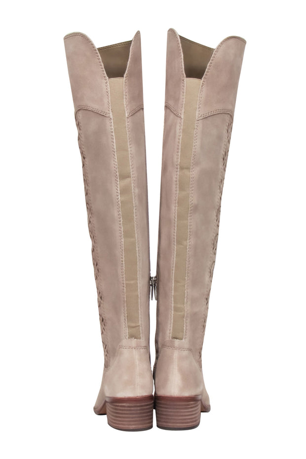 Current Boutique-Vince Camuto - Taupe Suede Tall Boot Sz 4.5