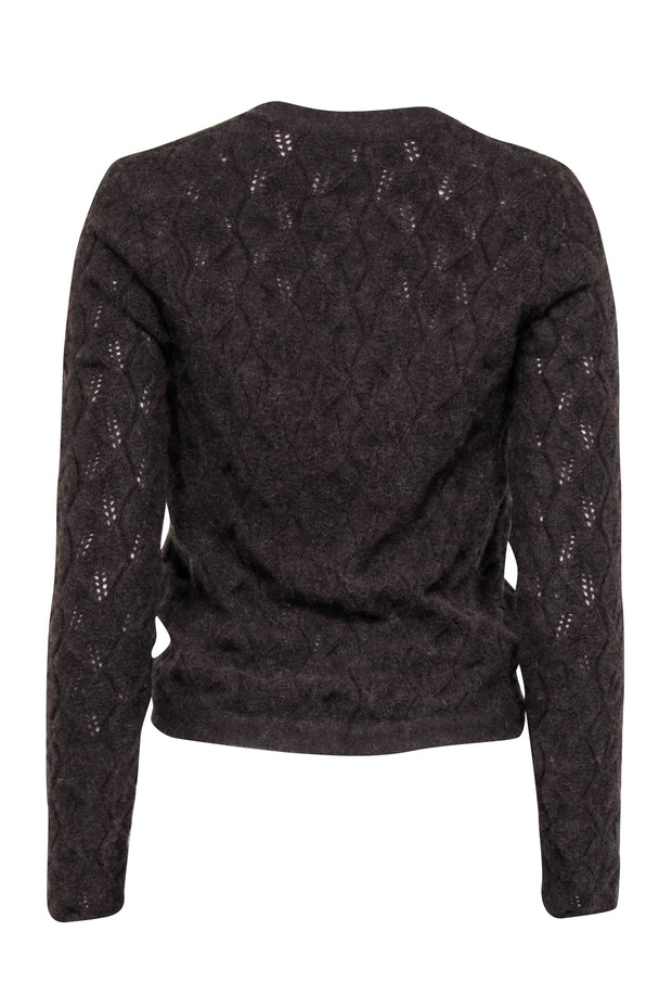 Current Boutique-Vince - Brown Alpaca & Cashmere Blend Cardigan Sz M