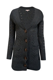 Current Boutique-Vince - Dark Green Wool & Alpaca Blend Cardigan Sz XS
