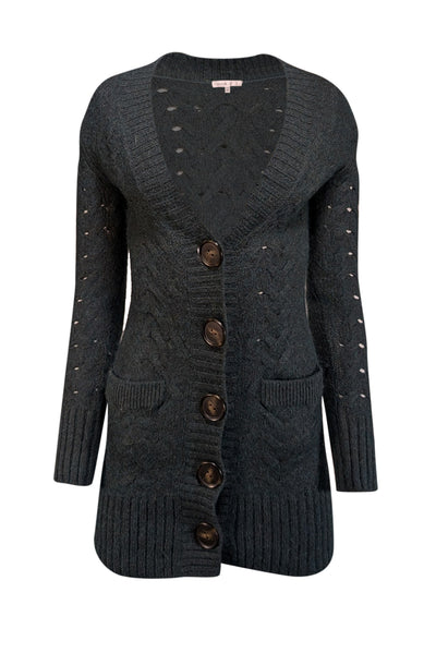 Current Boutique-Vince - Dark Green Wool & Alpaca Blend Cardigan Sz XS