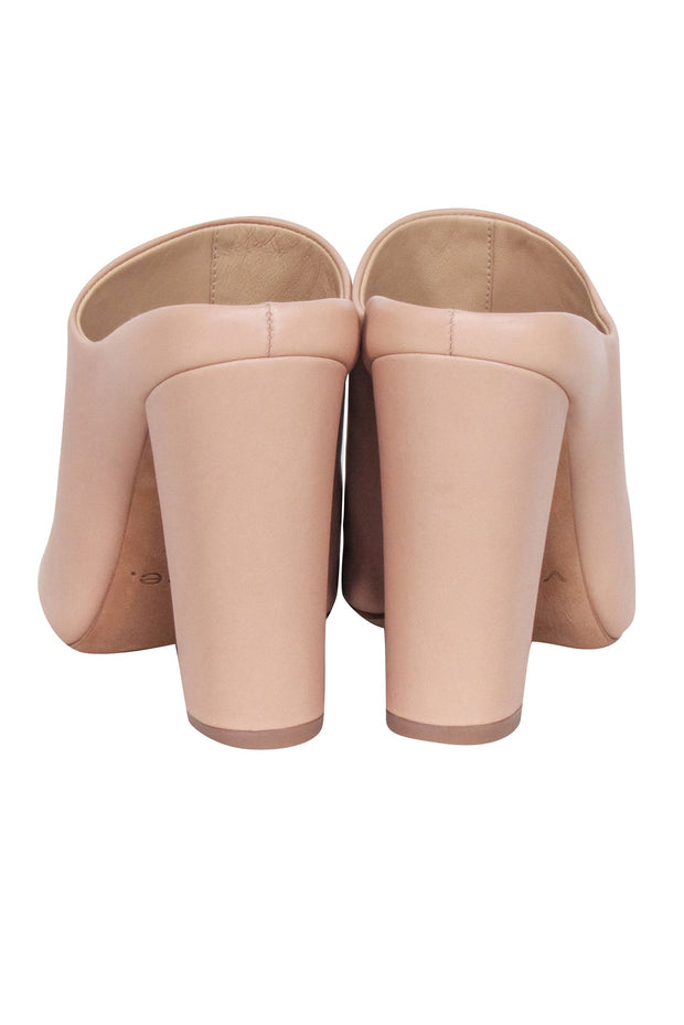 Current Boutique-Vince - Beige Leather Mule Pumps Sz 7.5
