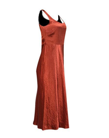 Current Boutique-Vince - Rust Red Satin Midi Slip Dress Sz 4