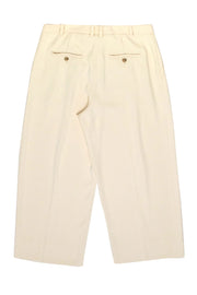 Current Boutique-Vince - Cream Wide Leg Pleated Dress Pants Sz 10