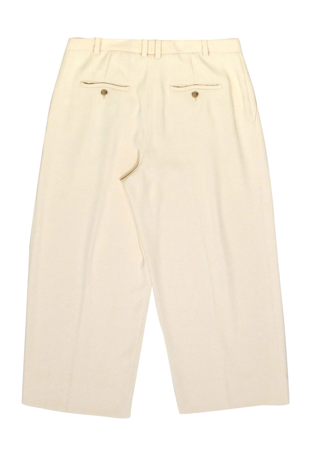 Current Boutique-Vince - Cream Wide Leg Pleated Dress Pants Sz 10