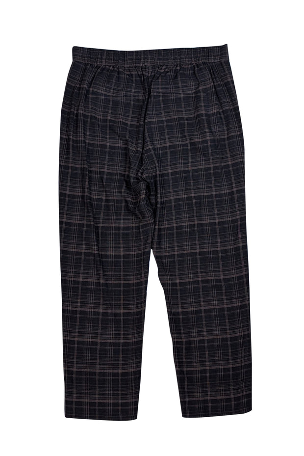 Vince - Black, Brown, & Beige Plaid Pants Sz L - Current Boutique
